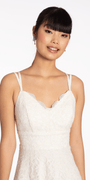 Two Tier Glitter Lace Scalloped Skater Dress Image 2