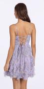 lilac/size/4/missy/Camille La Vie/Floral Mesh Lace Up Back Fit and Flare Dress/back