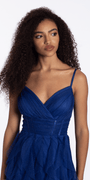 Camille La Vie Sweetheart Glitter Mesh Corset High Low Dress