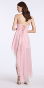 pink/size/4/missy/Camille La Vie/Glitter Mesh Scoop Neck Asymmetric High Low Dress/back