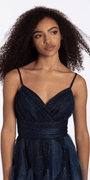 navy/size/4/missy/Camille La Vie/Ombre Glitter Mesh Empire Fit and Flare Dress/close up 2