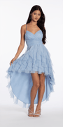 periwinkle/size/4/missy/Camille La Vie/Sweetheart Glitter Mesh High Low Dress with Tendrils/front 2