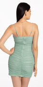 Glitter Knit Ruched Dress with Adjustable Shoulder Straps Image 2