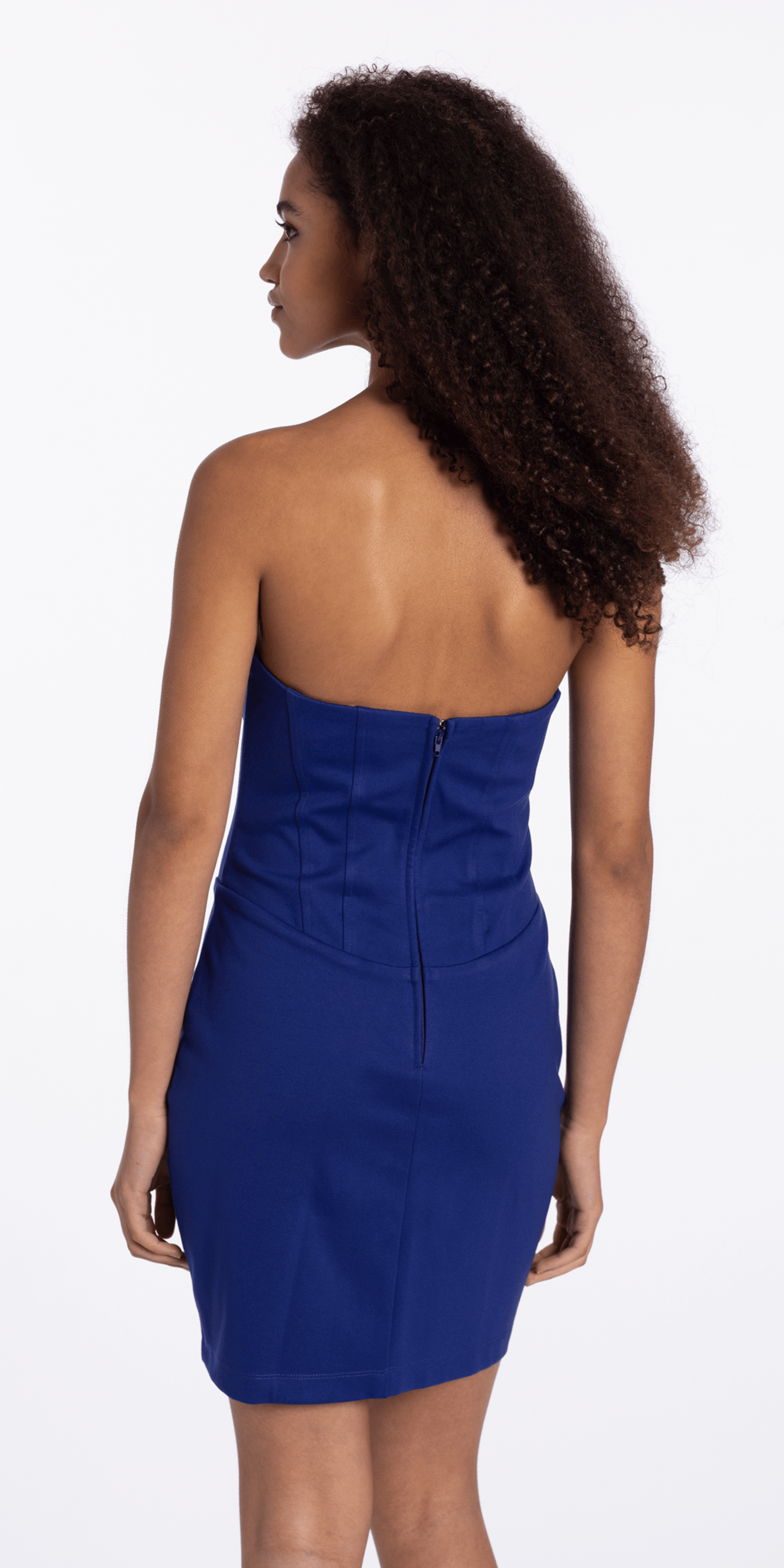 cobalt-blue/size/4/missy/Camille La Vie/Strapless Scuba Drape Corset Bodycon Dress/back