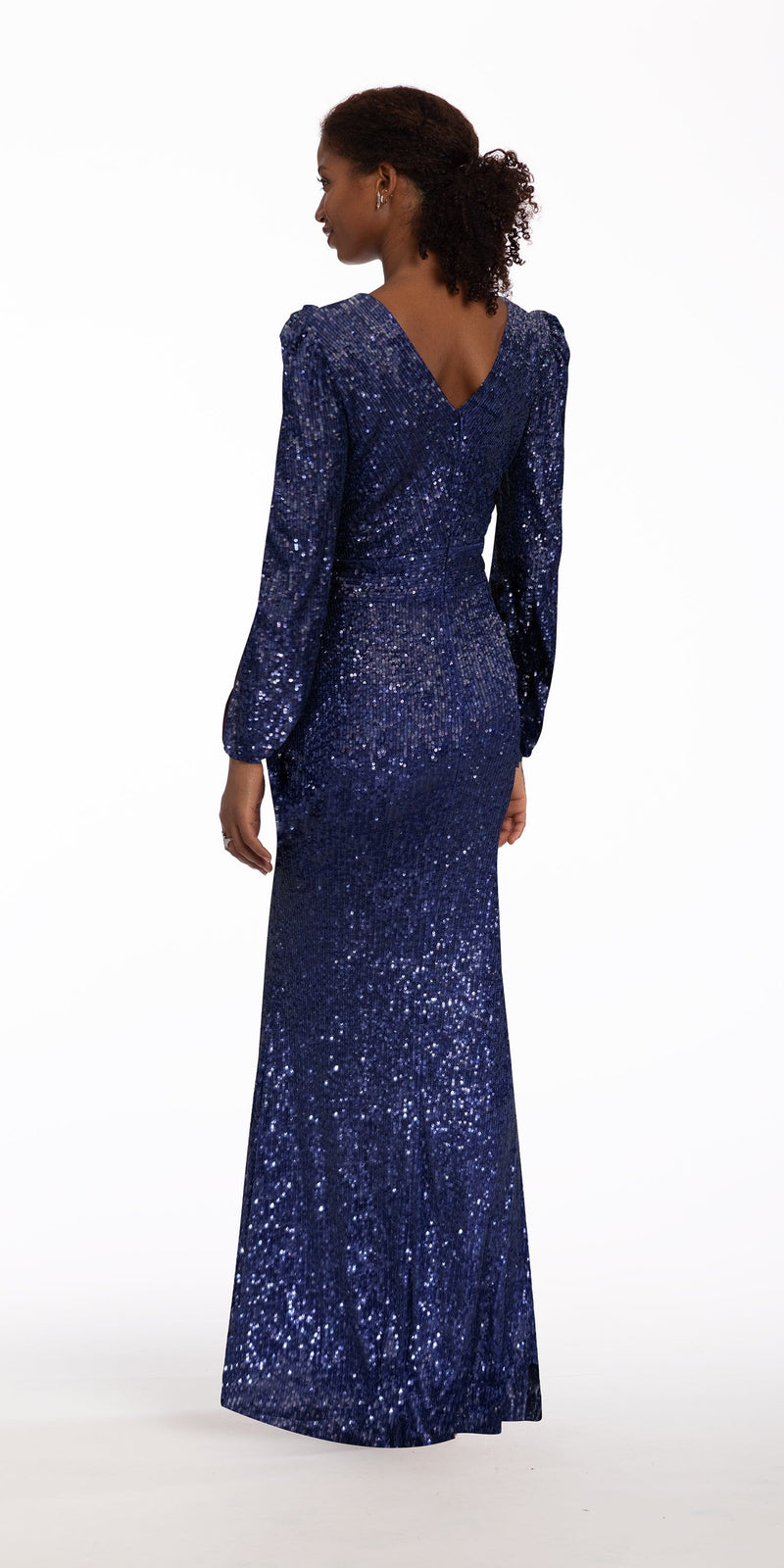 Long Sleeve Sequin Dress Image 2