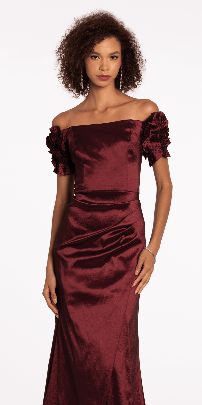 plus size off shoulder summer dress Plus Size Ruffled Smocked Off-Shoulder Mini Dress