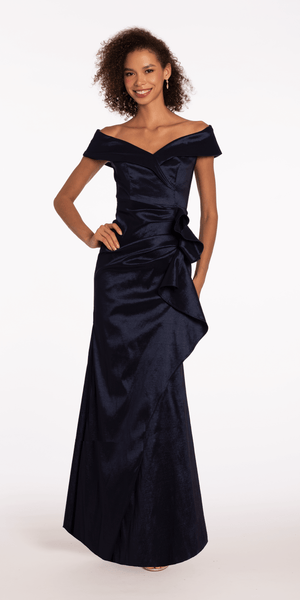 red graduation dress Valery Off-The-Shoulder Taffeta Gown – Tadashi Shoji Official Online  Boutique