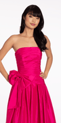 Strapless Pleated Taffeta Ballgown with Side Bow Image 2