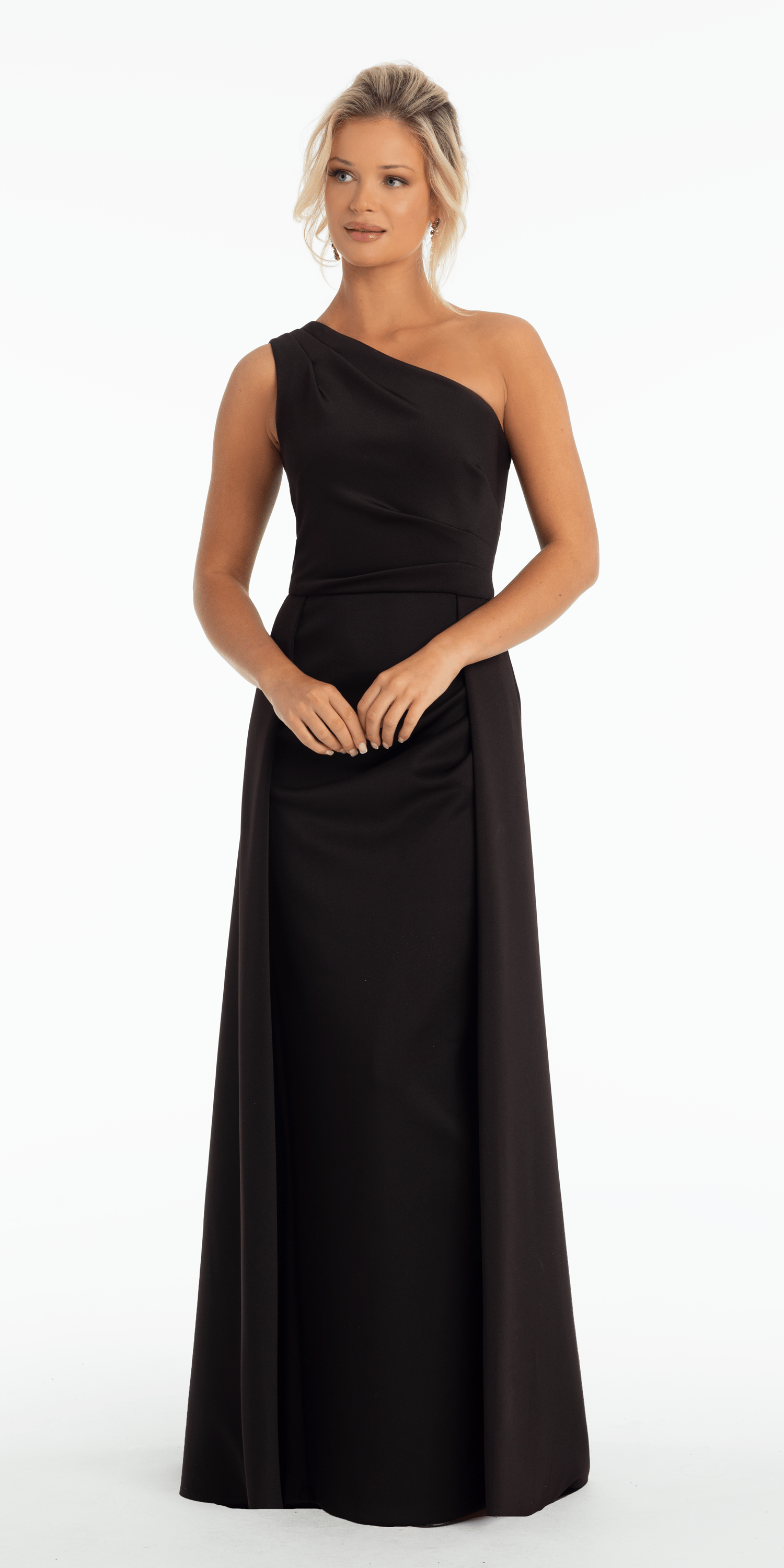 plunging v neck mini dress Addison Black Cowl Color:Neon Coral Chocolate Velvet & Satin Elbow length Plunging Neck Sleeves