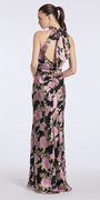 black-multi/size/6/Camille La Vie/Floral Burnout Chiffon Halter Column Dress/back