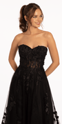 Floral Mesh Applique Corset A-Line Dress Image 5