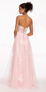 Floral Mesh Applique Corset A-Line Dress Image 15