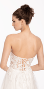 Floral Mesh Applique Corset A-Line Dress Image 5