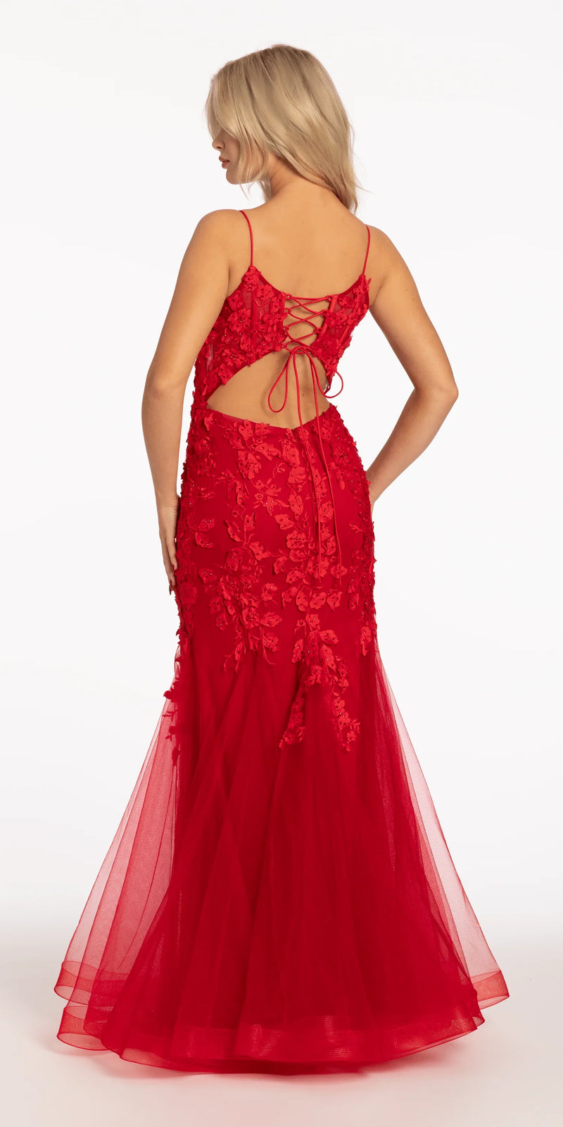 red lace mesh dress Ruffled Wine Red Lace Mesh Maxi Dress