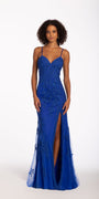 Mesh Applique Sweetheart Trumpet Dress with Heat Set Stones Image 1