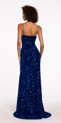 Sweetheart Sequin Trumpet Dress with Sheer Panels Image 5