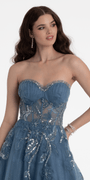 Glitter Tulle Embellished Sweetheart Ballgown Image 9