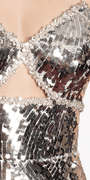 Rhinestone Sweetheart Keyhole Column Dress with Paillettes Image 5