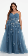 Glitter Tulle Embellished Sweetheart Ballgown Image 5