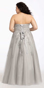 Metallic Lace Applique Sweetheart Tulle Ballgown Image 2