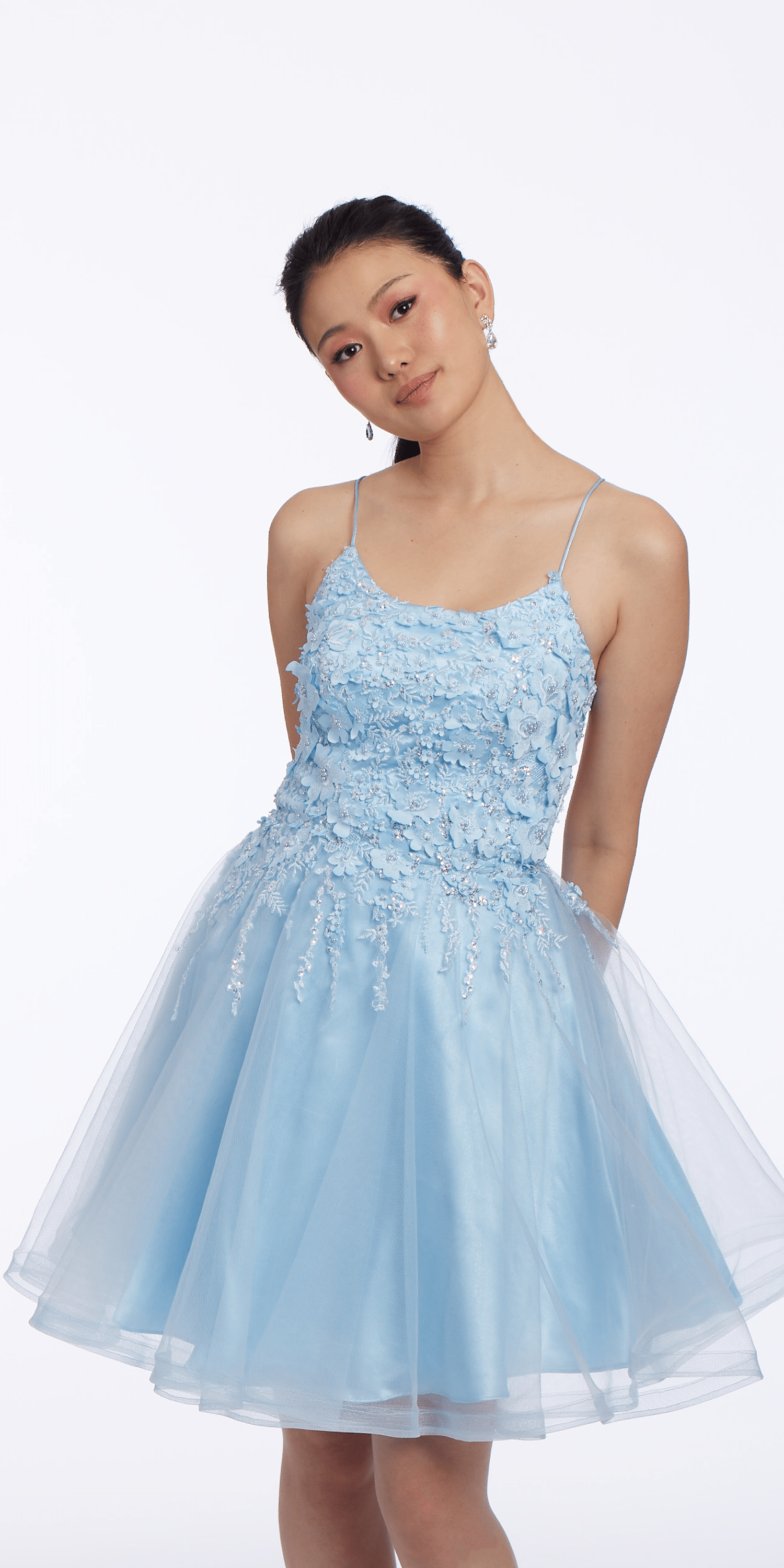 Short Tulle Fit and Flare Prom Dress