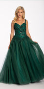 Sweetheart 3 D Floral Embroidered Lace Up Back Ballgown Image 1