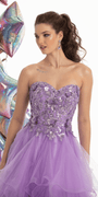 Tulle Sweetheart Floral Sequin Tiered Ballgown Image 3