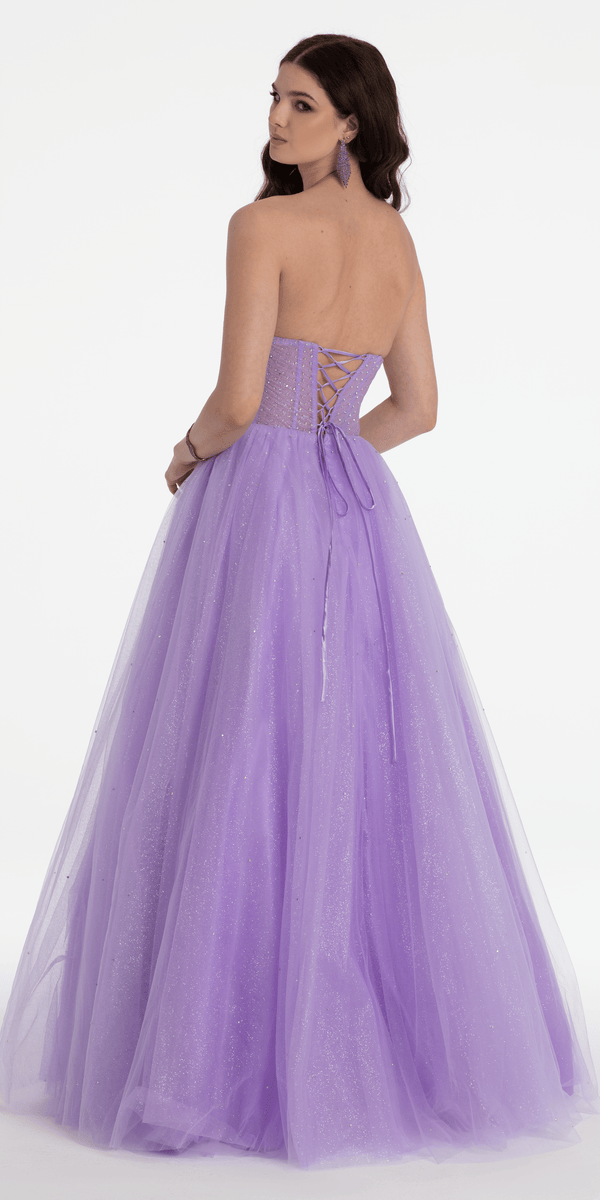 Sheer Corset Sweetheart Tulle Ballgown Image 6