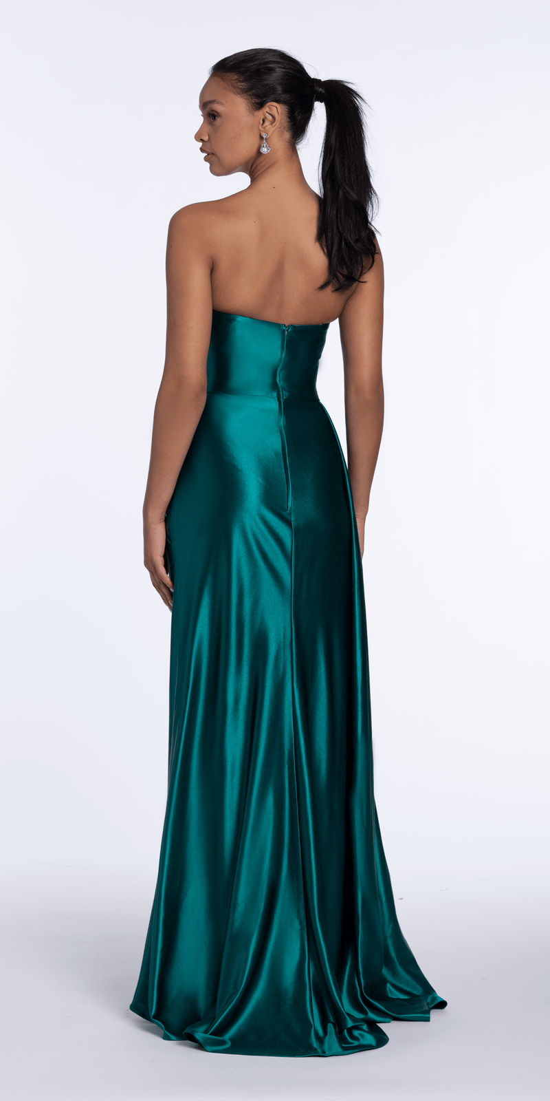 Sweetheart Sparkle Stretch Satin Column Dress with Side Drape plus / 20 / emerald Sweetheart Sparkle Stretch Satin Column Dress with Side Drape plus / 20 / emerald