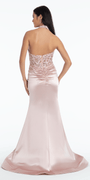 rose/size/4/missy/Camille La Vie/Embroidered Halter Stretch Satin Trumpet Dress with Train /back