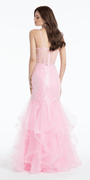 ice-pink/size/4/missy/Camille La Vie/Sweetheart Sequin Mesh Corset Tiered Mermaid Dress/back