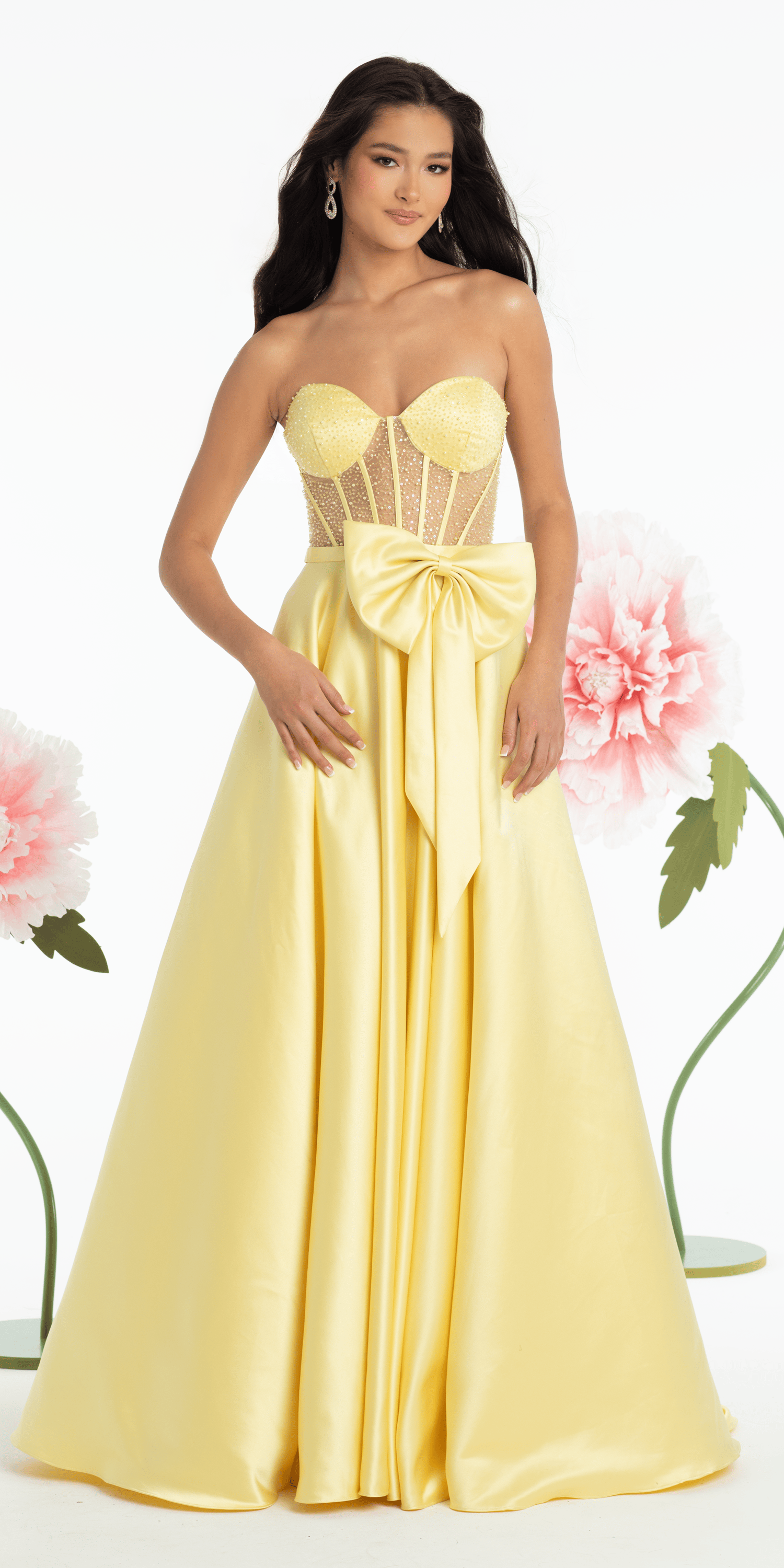 yellow lace prom dresses Elegant Backless Dress,Yellow Formal Gown fg4830 ensuring you look elegant Yellow Spaghetti Straps A-line Lace