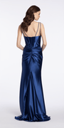 navy/size/0/missy/Camille La Vie/Stretch Satin Sweetheart Corset Trumpet Dress with Rhinestone Detail/back