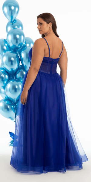 Mesh Sweetheart Corset Ballgown Image 3