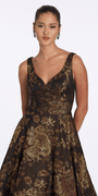 bronze/size/6/missy/Camille La Vie Sweetheart Floral Jacquard Ballgown with Pockets/closeup