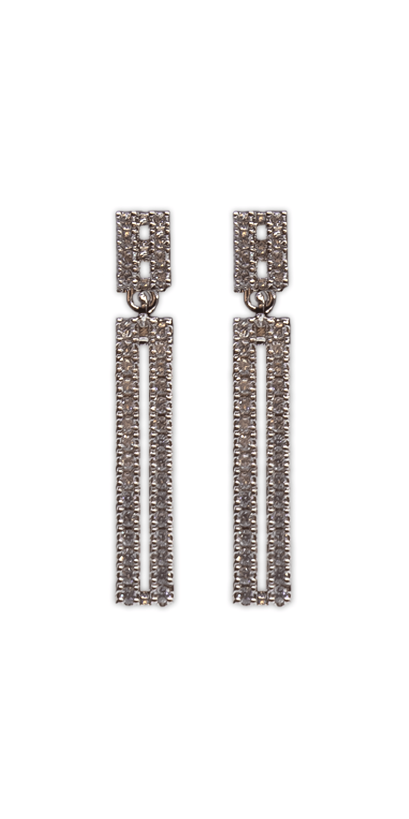 Linear Drop Cubic Zirconia Earrings Image 1