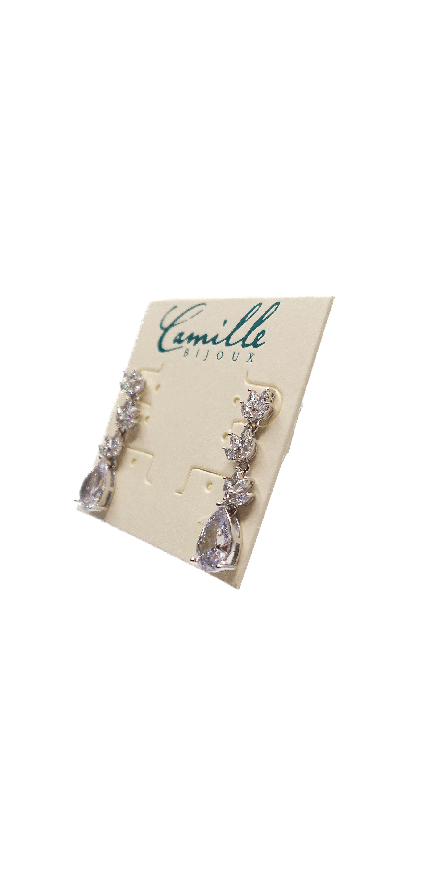 Camille La Vie Multi Stone Teardrop Earrings OS / silver