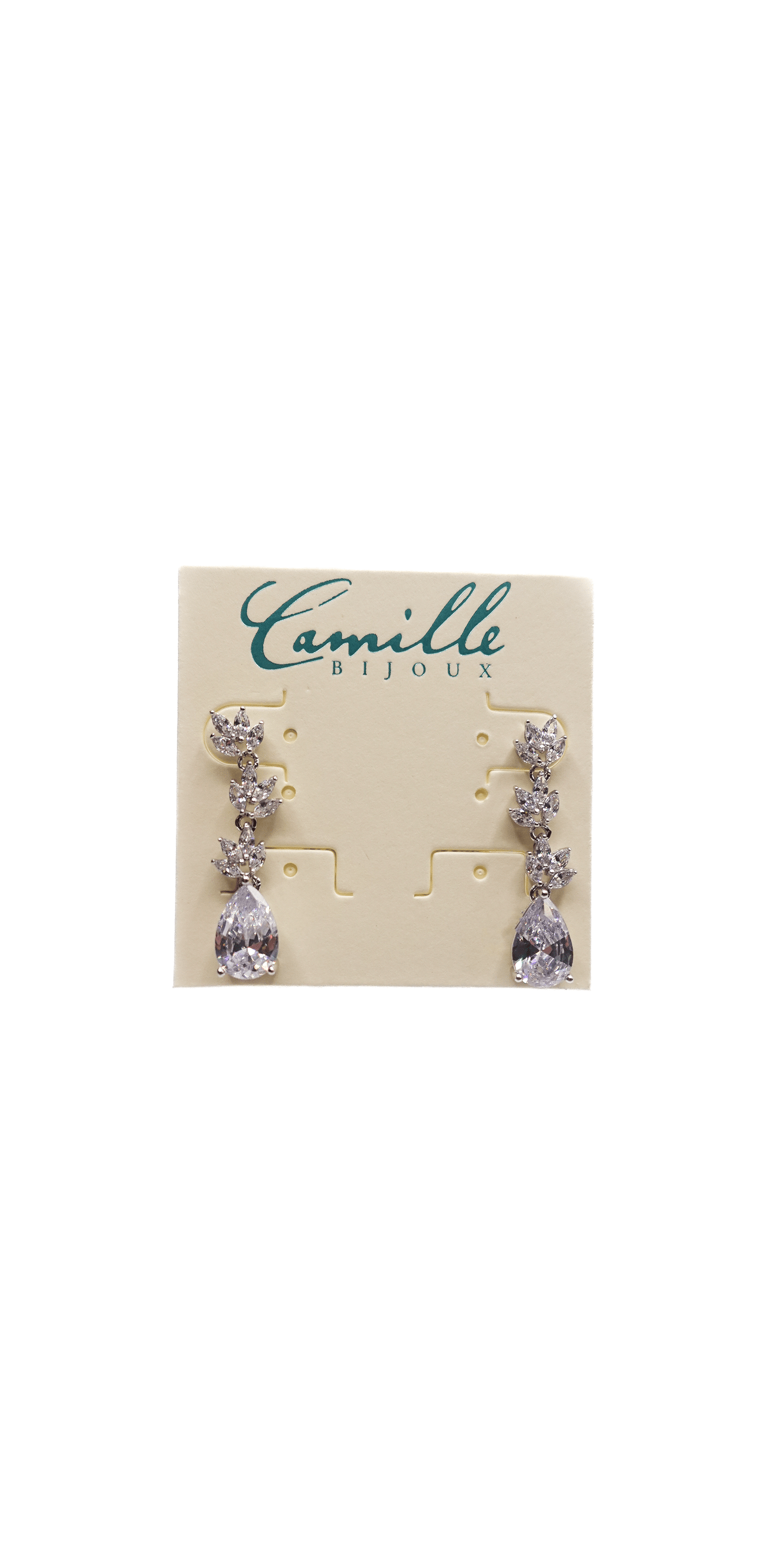 Camille La Vie Multi Stone Teardrop Earrings OS / silver