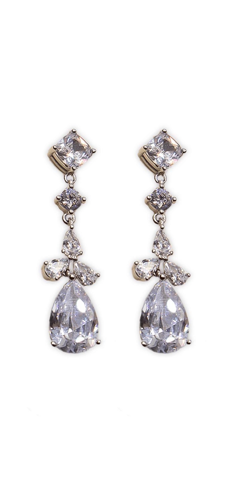 Cubic Zirconia Drop Earrings Image 2