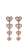 Open Heart Drop Cubic Zirconia Earrings Image 1