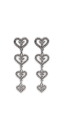 Open Heart Drop Cubic Zirconia Earrings Image 2