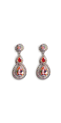 Double Teardrop  Halo Earrings Image 1