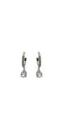 Channel Set Teardrop Hoop Earrings Image 1