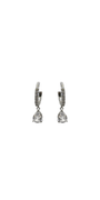 Channel Set Teardrop Hoop Earrings Image 1