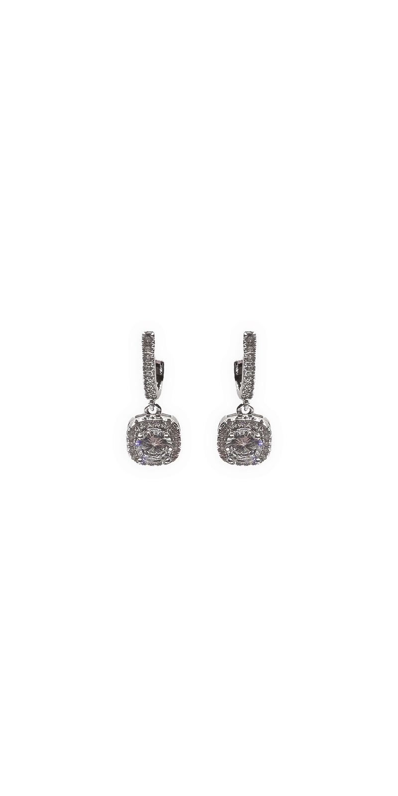 Leverback Cushion Stone Earrings Image 1