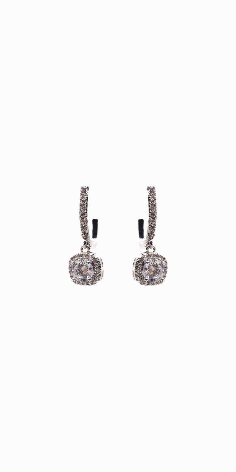 Leverback Cushion Stone Earrings Image 2
