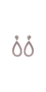 Halo Stone Open Drop Earrings Image 1