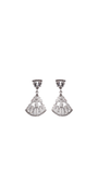 Baguette Cubic Zirconia Fan Earrings Image 1