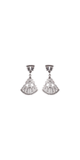 Baguette Cubic Zirconia Fan Earrings Image 3