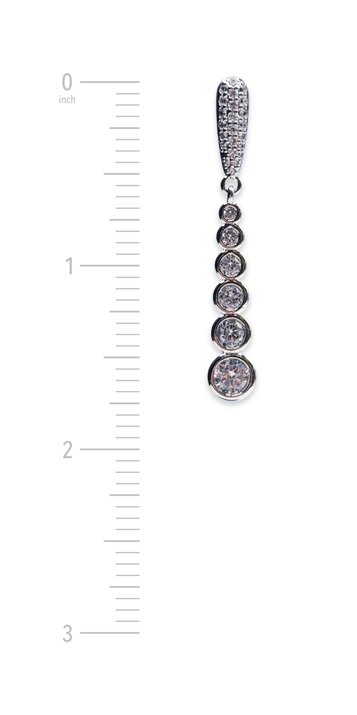 Camille La Vie 6 Stone Graduated Drop Earrings one-size / silver